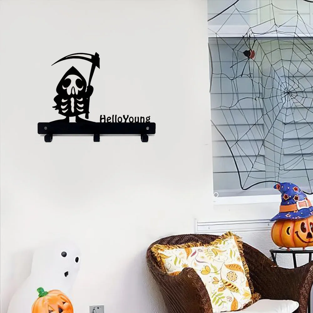 Adorable 1 Piece Halloween Hook – Grim Reaper's Scythe Charm. A Lovely Storage Rack for Halloween