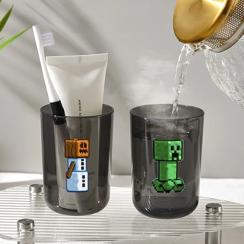 ماين كرافت الزاحف أكواب مياه بلاستيكية للأطفال كأس غسول الفم لعبة الحمام أكواب الأسنان كوب فرشاة الأسنان مع أصحاب الملحقات