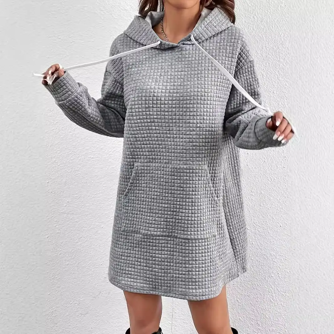 

Women's Hooded Sweatshirt Dress Casual Style Long Sleeve Comfortable Fit Fashionable Streetwear Winter Collection