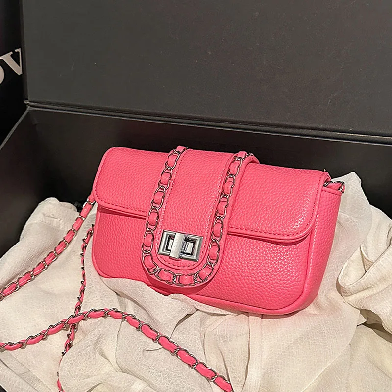 

Luxury Brand Mini Chain Women Crossbody Bags Fashion PU Women's Shoulder Bag Mobile Phone Flip Bags Designer Handbags and Purses