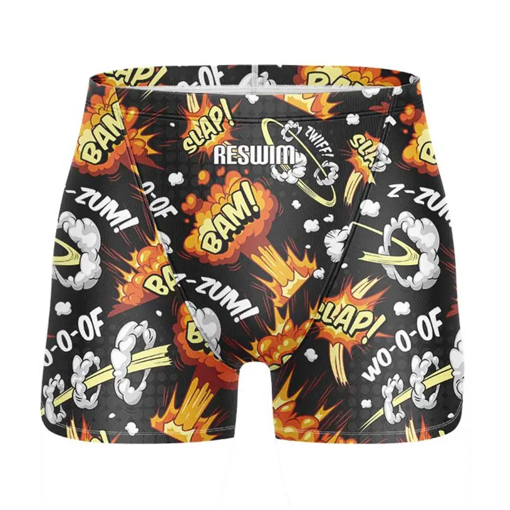 

New Men's Swim Jammers Swimsuit Swimming Trunks Shorts Athletic Training Swimwear UV Protection Contest Sports Rash Guard Pants
