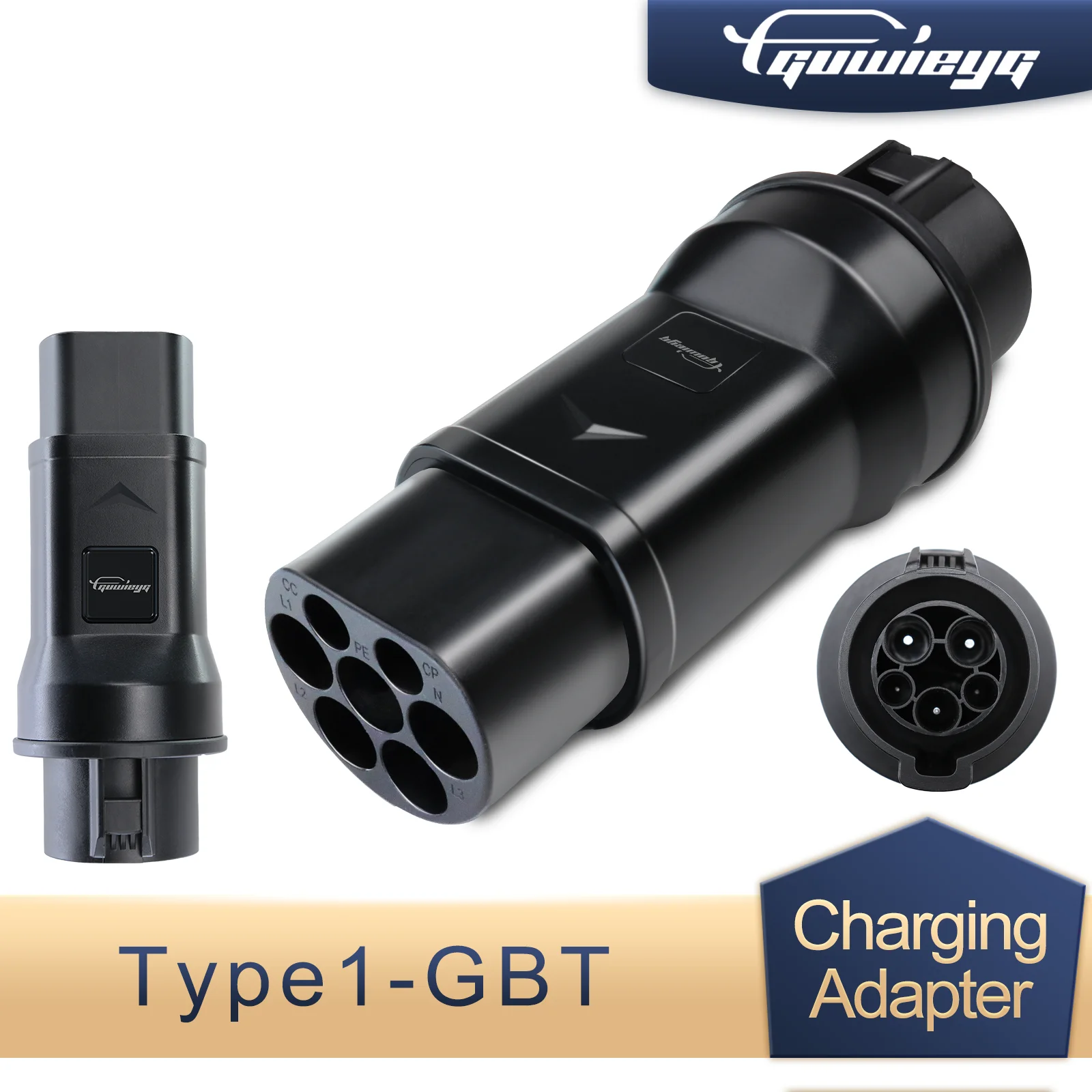 GUWIEYG EV Charger Adapter Type1 to GBT Adapter 32A SAE J1772 to GBT EV Charger Adapter for GBT EVs Fit J1772 Charger