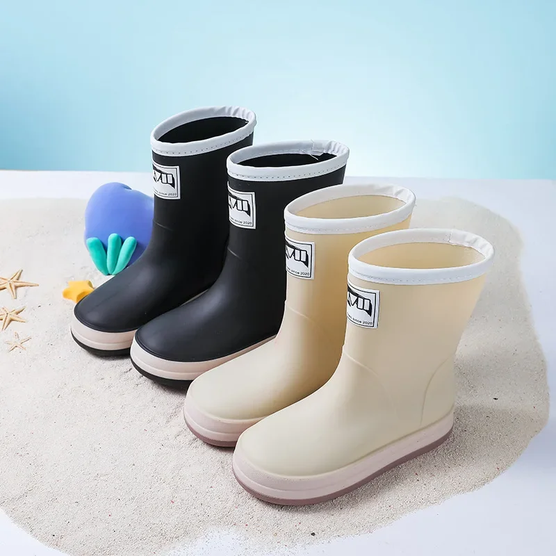 New Children's Fashionable Rain Boots For Boys And Girls Outdoor Camping Wear Four Seasons Water Shoes High Quality Durable