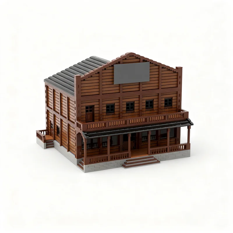 6481pcs MOC Western - Wild West Saloon - Model Building Blocks Toy Architecture Christmas Gifts DIY Craft Art Birthday Education