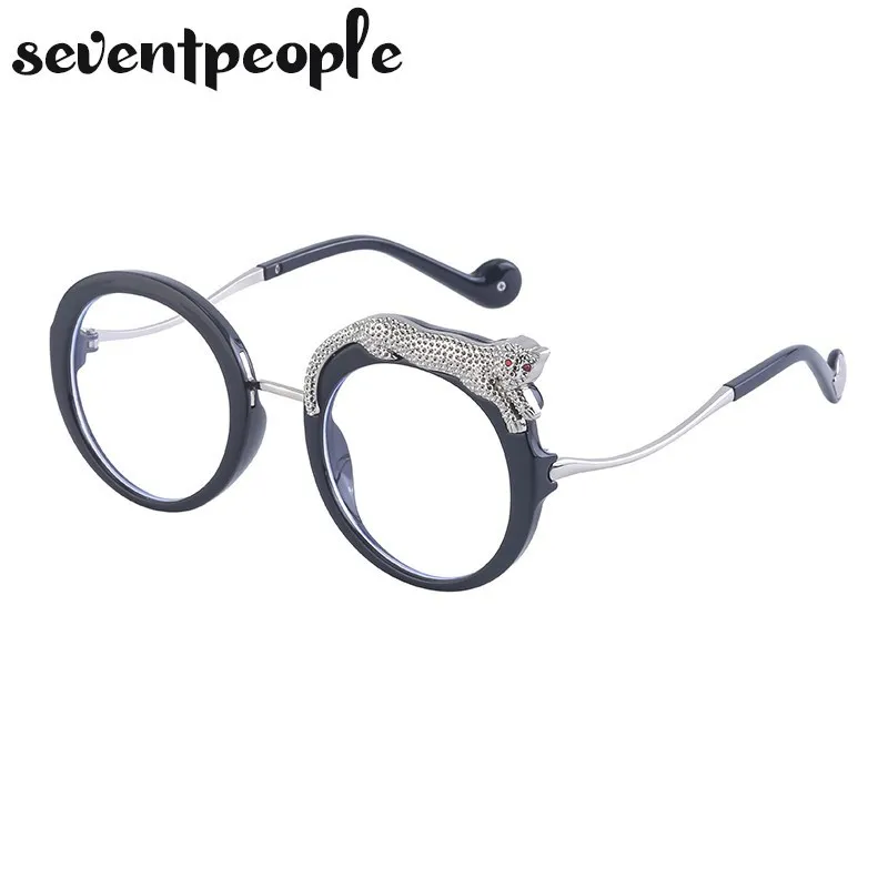 Sevent People Round Sunglasses Women Leopard 7