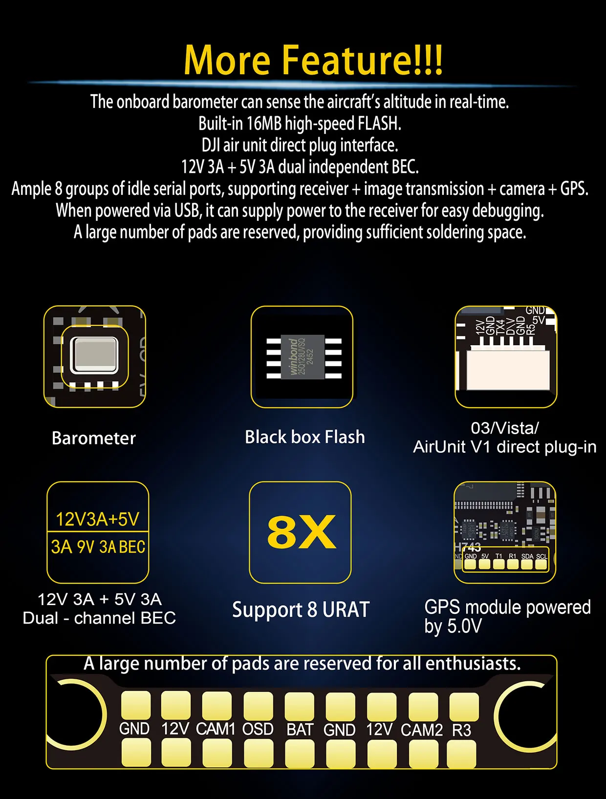 F405 F405HD / F7 F722 Flight Controller / F4 V3S Plus FC + 60A 4in1 BLheli_S ESC Stacks 30.5*30.5mm For RC FPV Racer Drone