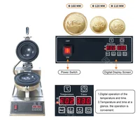 Custom Logo 110/120/160 mm Ice Cream Gelato UFO Burger Maker Machine Non Stick Coating Round Sandwich Machine UFO Burger Machine 3