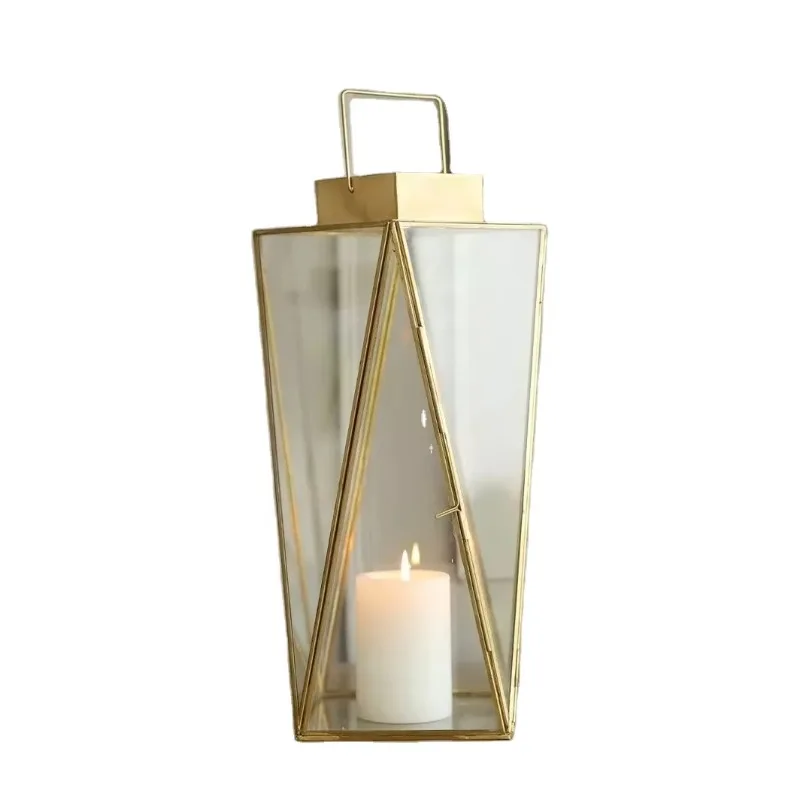 

Other Garden Products Home Decor Glass Lantern Candle Jar Outdoor Garden Decor Handmade Lantern with Handle