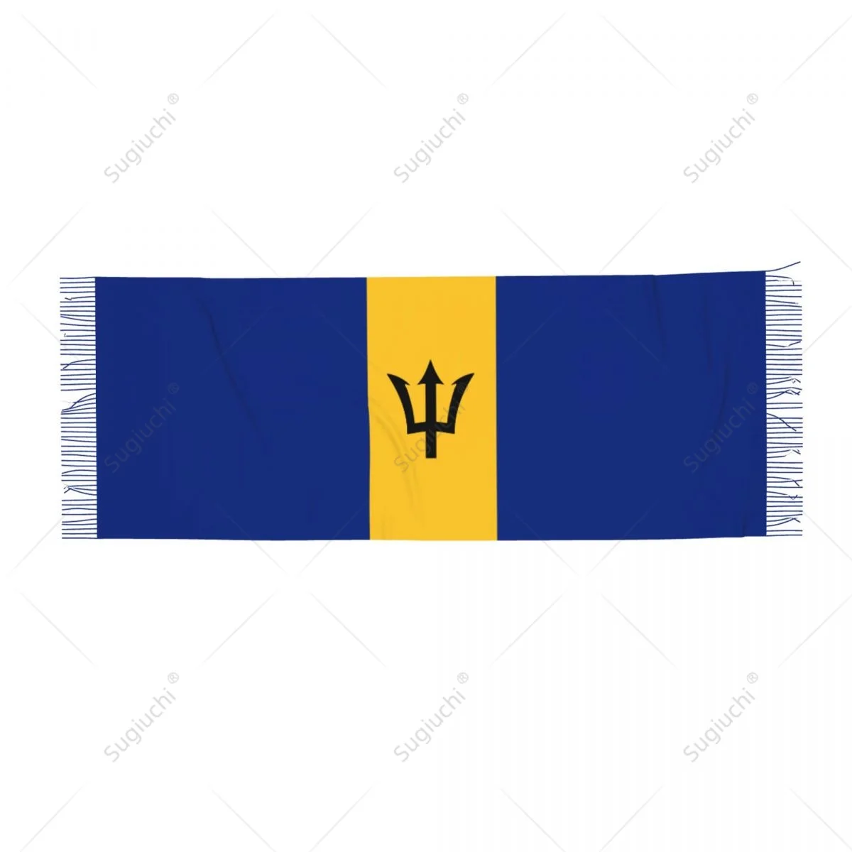 Barbados Flag Scarf Pashmina Warm Scarves Shawl Wrap Hijab Spring Winter Multifunction Unisex