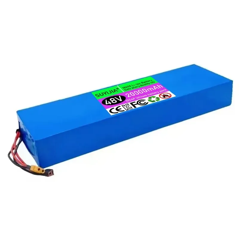 بطارية ليثيوم أيون 48 فولت عالية الجودة 48 فولت 20 أمبير في الساعة 13S4P بطارية ليثيوم أيون للدراجات البخارية الكهربائية BMS 54.6 فولت