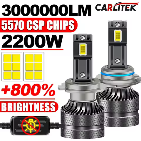 Car LED Headlight H7 LED CANbus H4 H1 H8 H11 HB3 HB4 9005 9006 9012 6000K 2200W 3000000LM Auto LED Lamp Turbo Fog Light 12V Bulb