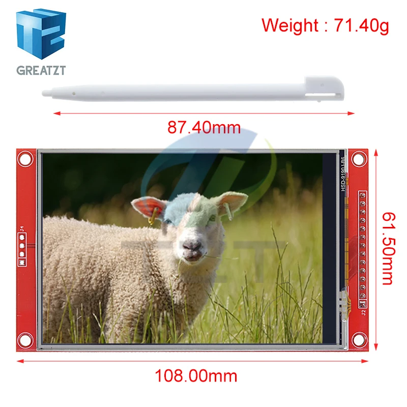 GREATZT 1/2PCS LCD Screen Module TFT 4.0 inch SPI Serial 480 x 320 HD Electronic Accessories With ST7796 Driver Chip