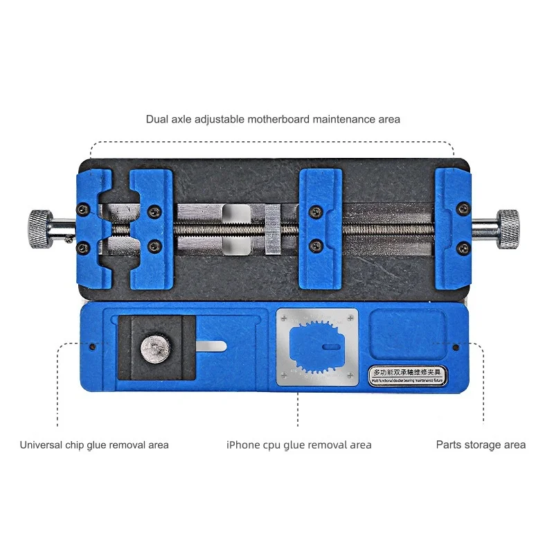 Imagem -02 - Resistência a Altas Temperaturas Duplo Rolamento Bga Chip Clamp Platform Te188 Luminária Universal Telefone Móvel Reparação Motherboard