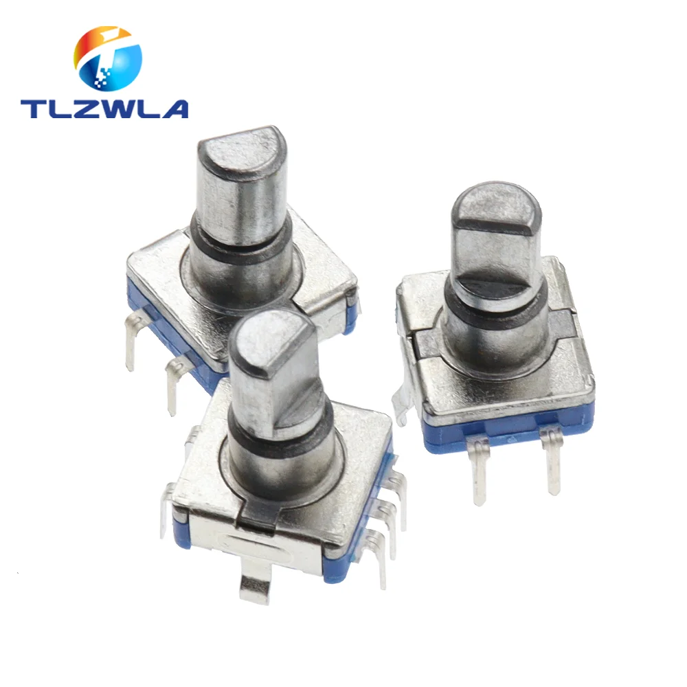 5PCS EC11 Rotary Encoder Code Switch 20 Position With Switch 5Pin Handle Length 12.5mm Half Shaft Type