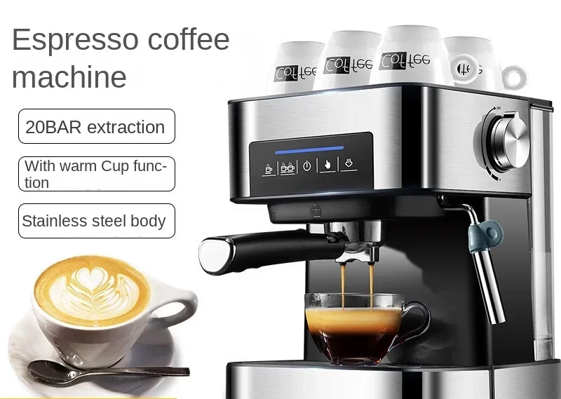 20bar Espresso Machine Household Small Semi-automatic High-pressure Steam Milk Foaming Machine Coffee Maker Machine