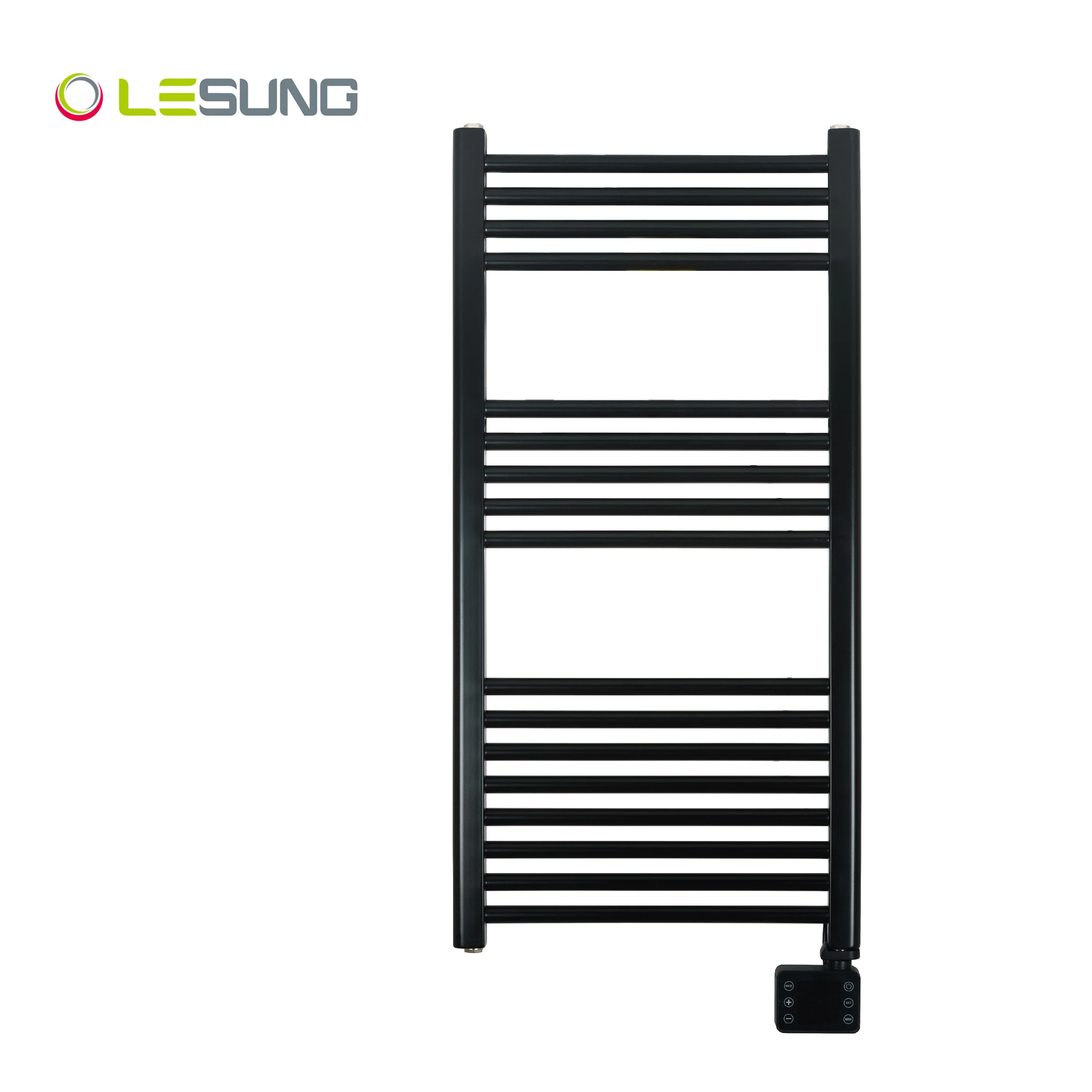 Smart Bathroom Electrical Wall Mounted Black Heating Towel Rail Warmer Dryer Rack 800W Tuya Heater Heated Towel Bars