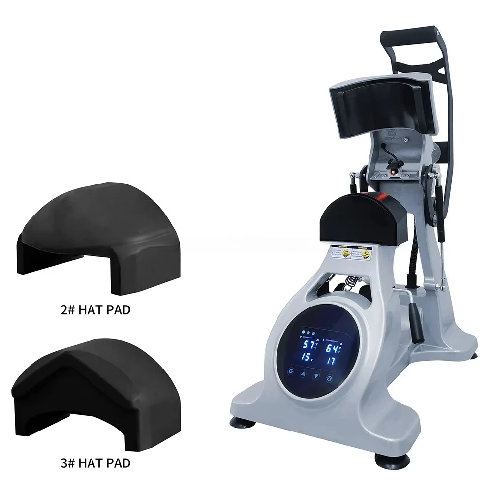 Replaceable Pads Upper and Lower Heating Auto Open Hat Cap Heat Press Machine Cap Press Machine with Laser Locator for All Caps