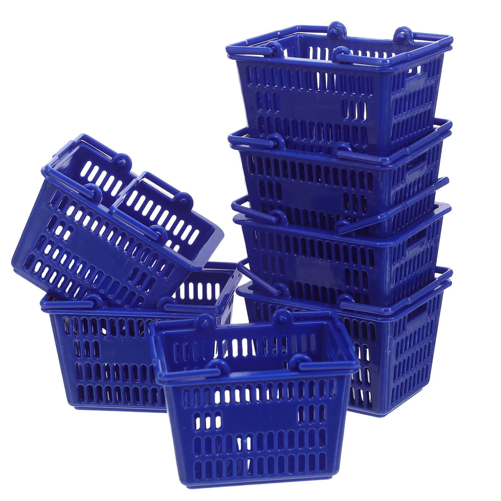 Mini cesta de compras de 20 piezas de plástico para niños, juego de simulación, contenedor de comestibles, accesorios de cocina, cesta de comestibles portátil pequeña