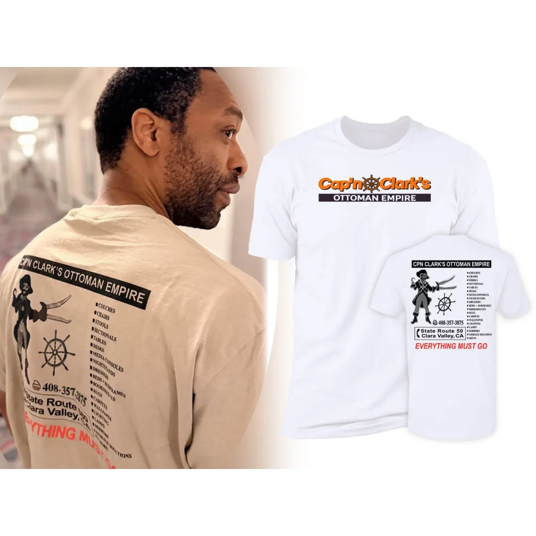 Chiwetel Ejiofor Cap'n Clark's Ottoman Empire Shirt Backrooms Movie T-Shirt Sommer T-Shirt aus reiner Baumwolle für Herren Y2k Frau ﻿ – Detail 1