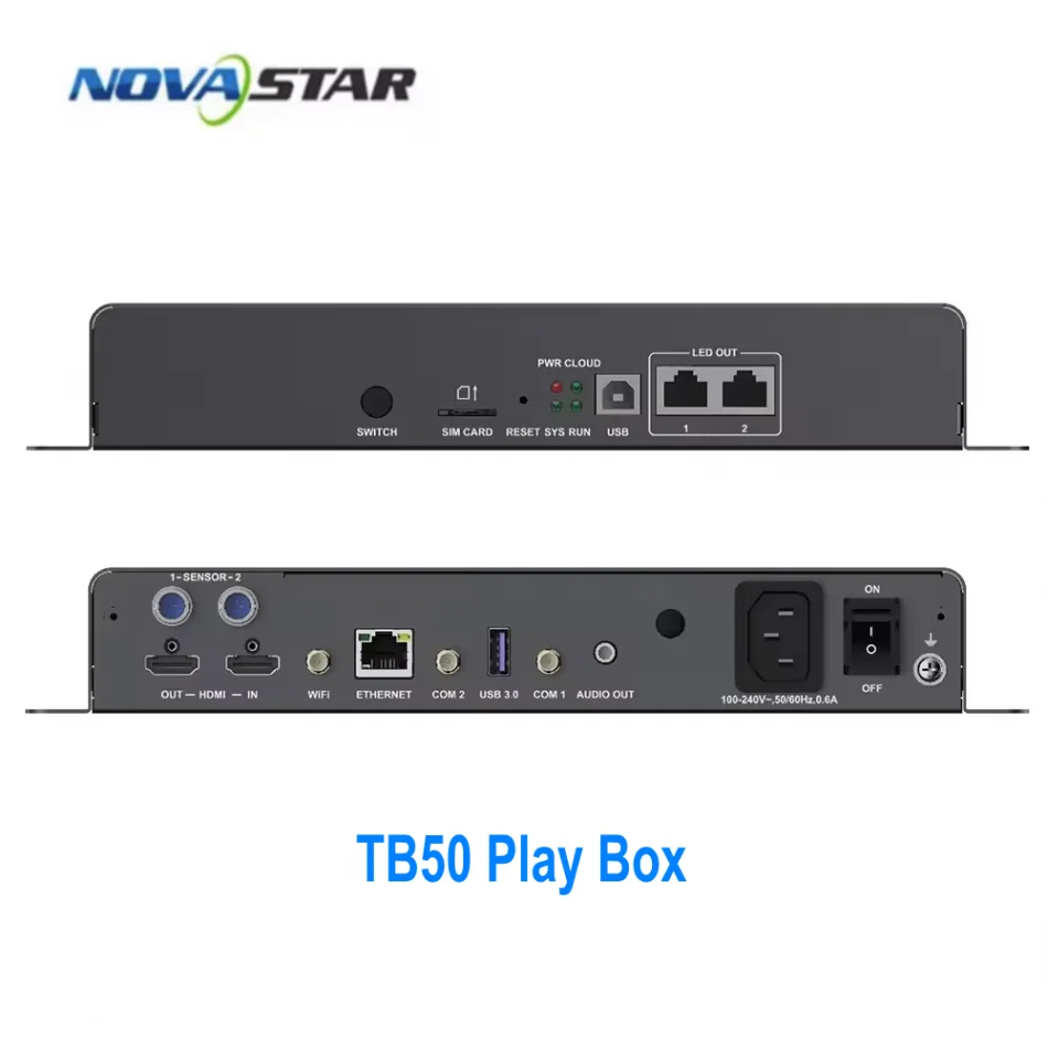 Full Color LED Display Controller Novastar TB40 TB50 TB60 Asynchronous & Synchronous Multimedia Player Video Playback Box