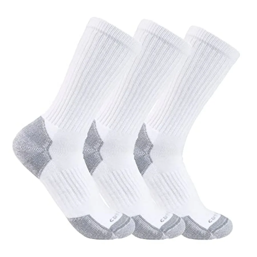 

Men's Midweight Cotton Blend Crew Socks 3Pack for Everyday Comfort and Durability in Work Travel and Casual Wear Soft Breathabl