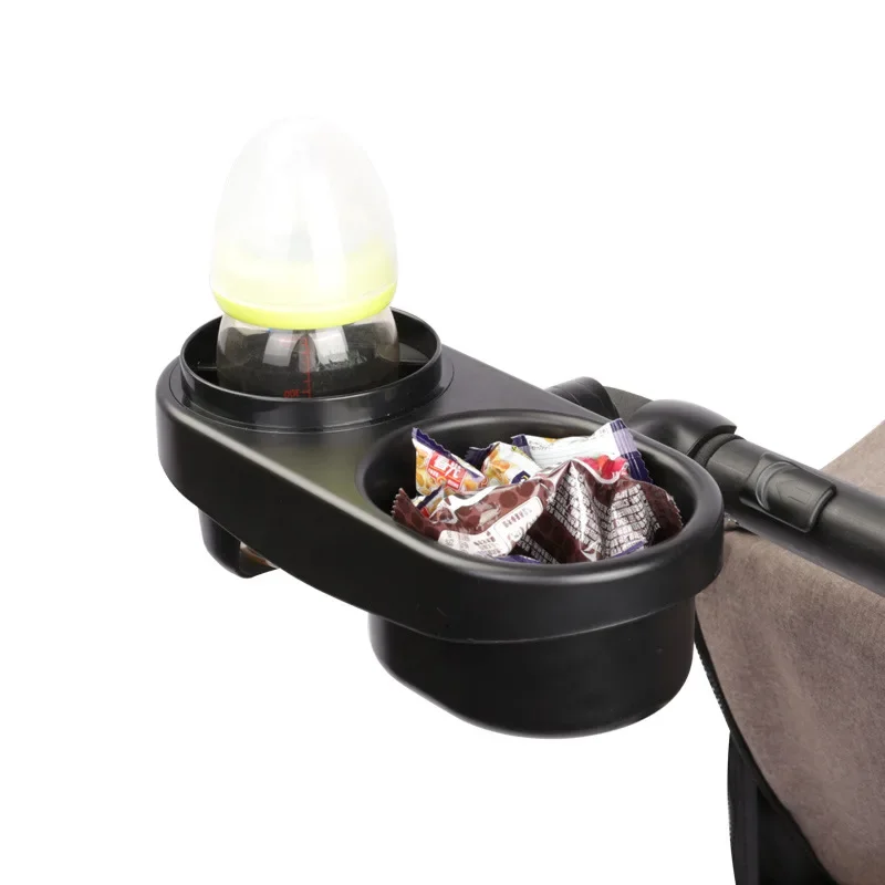 

1PC Universal Stroller Tray Stroller Cup Holder Stroller Snack Tray with Insulated Cycling Cup Holder Clamp Grip Firmly Stroller