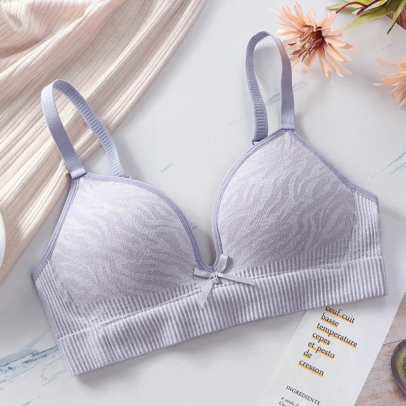 Spring Summer No Steel Ring Soft and Comfortable Thin Girls Bra Student Underwear Adjustment Triangle Cup Girl Bra Brasieres