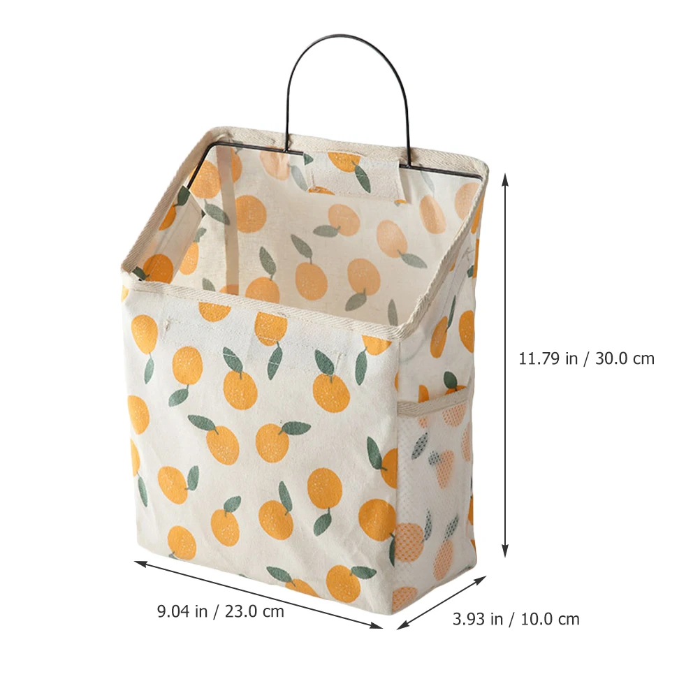 

2 Pcs Storage Hanging Basket Pouch Door Bag Bags Organizer Wall Pockets Cotton Bathroom Fabric