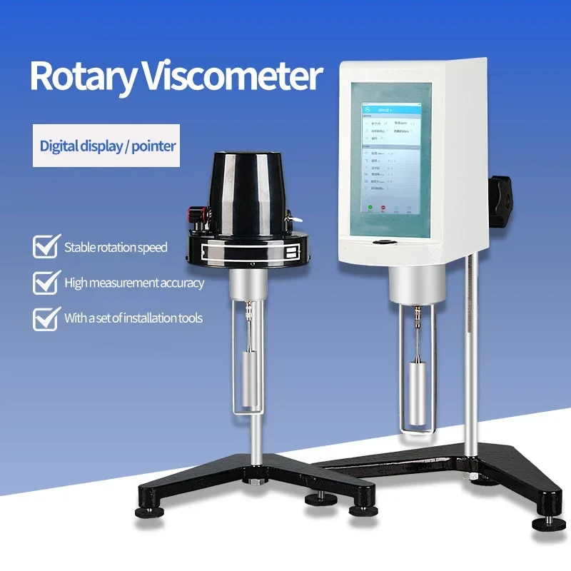 High Precision Viscometer Touch Screen Continuously Variable Speed Digital Display Rotating Viscometer Tester