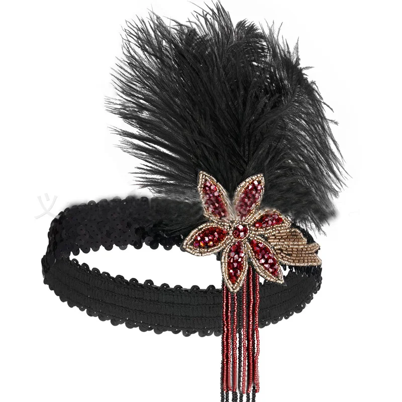 2 ชิ้น/คุณภาพสูงชีวิตประจําวันตกแต่งผม Feather Hair Headband คอสเพลย์ปาร์ตี้ฮาวายอุปกรณ์เสริมผม Camouflage