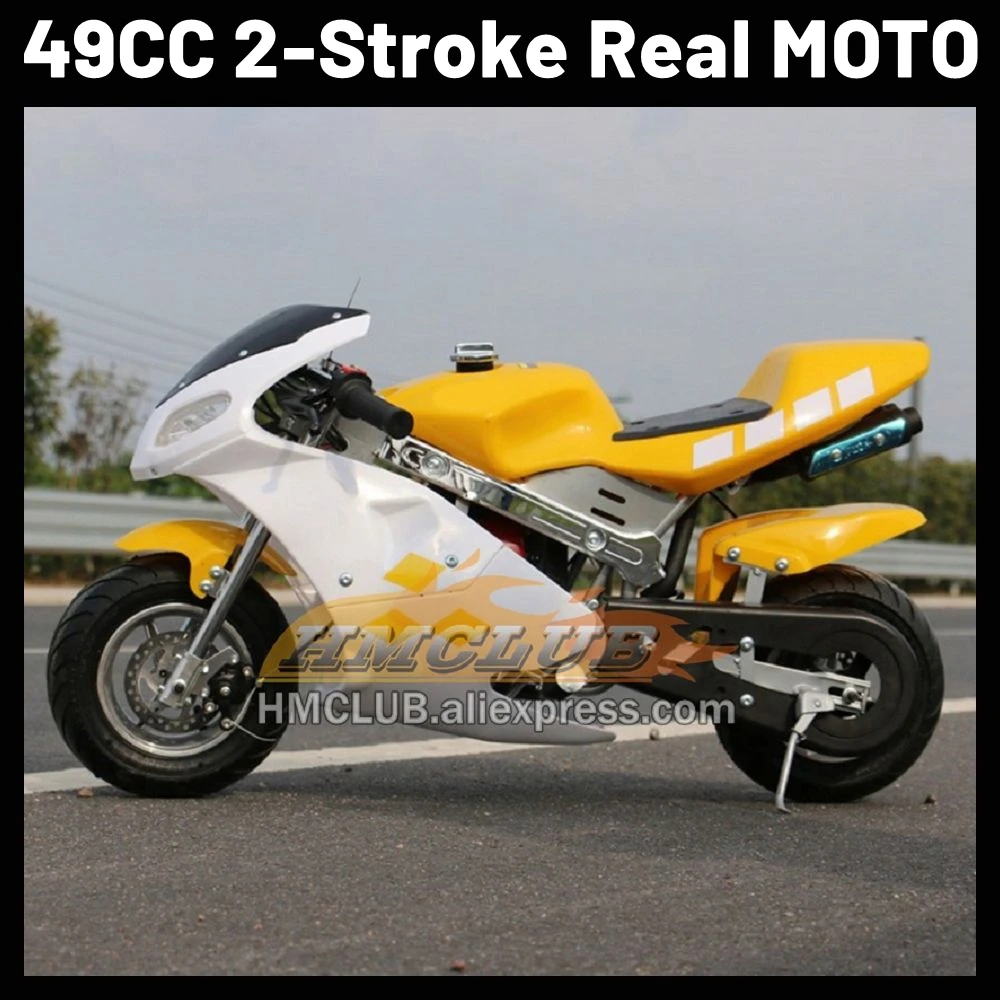 49CC 50CC Motorcycle 2-Stroke Two-Stroke Engine Gasoline Racing Pocket Bike Gas MOTO Bikes Sports Motorbike For Birthday Gifts