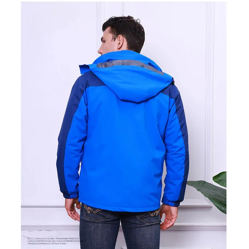 Men's Winter Jacket Camping Tourism Trekking Climbing Waterproof Clothes Women Fleece Outerwear Ski Sports JK01