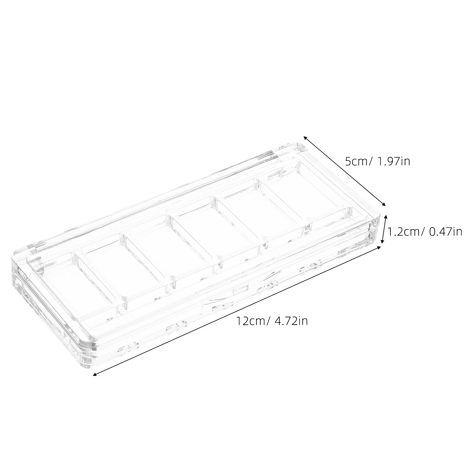 พาเลทแต่งหน้าแบบใส 4 ชิ้น 6 ช่องใส่อายแชโดว์ น้ำหนักเบา พกพาสะดวก สำหรับจัดเก็บสีแต่งหน้า