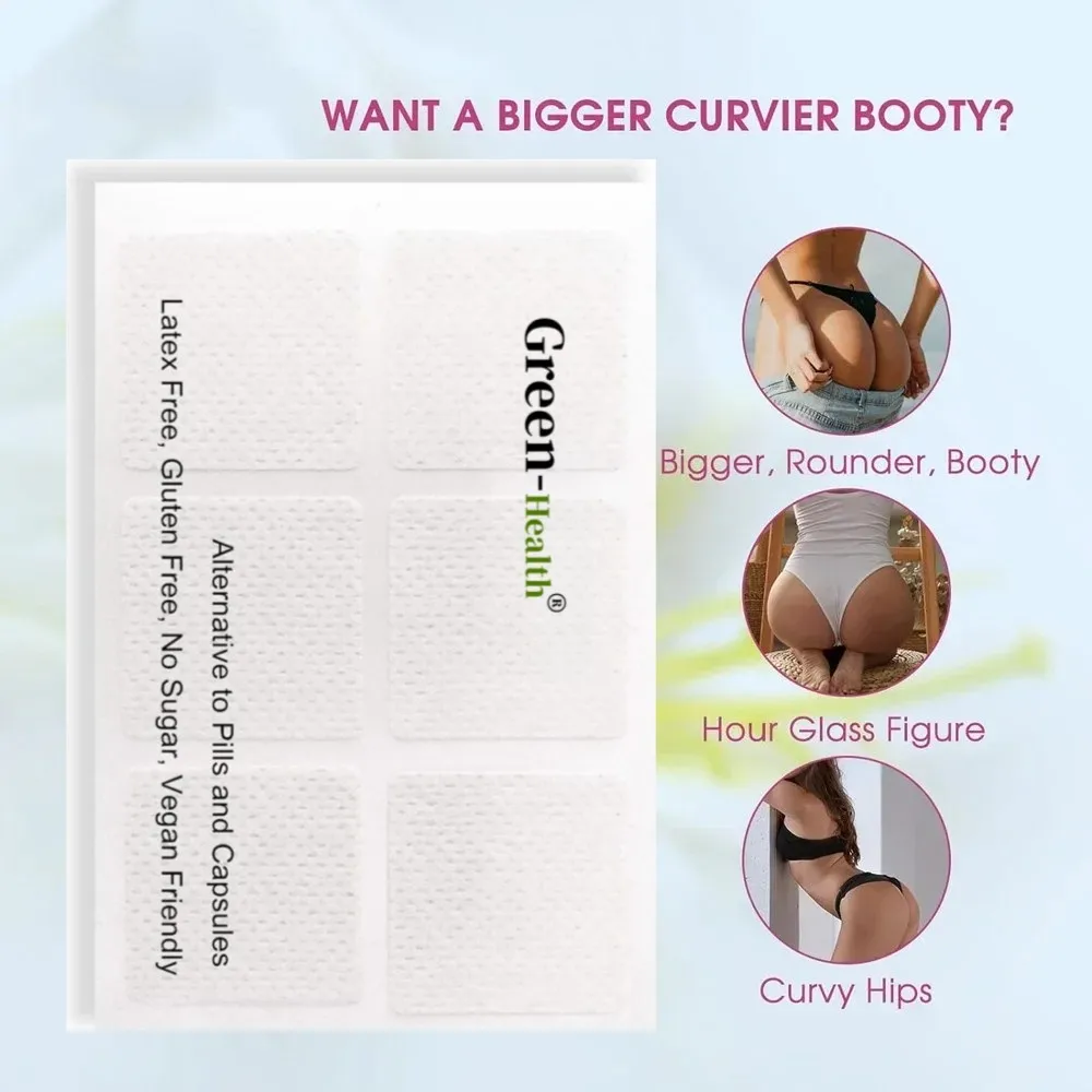 Curve Butt Enhancement Transdermal Patches Butt Enhancer Glute Growth-30 Patches 1 Month Supply