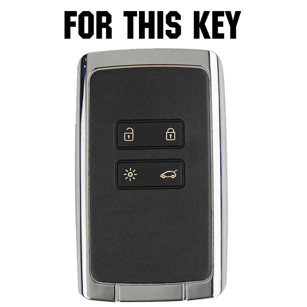 4 Buttons Car Remote Leather Key Shell Cover Fob Case Holder Protector For Renault Clio Koleos Kadjar Captur Espace Megane New