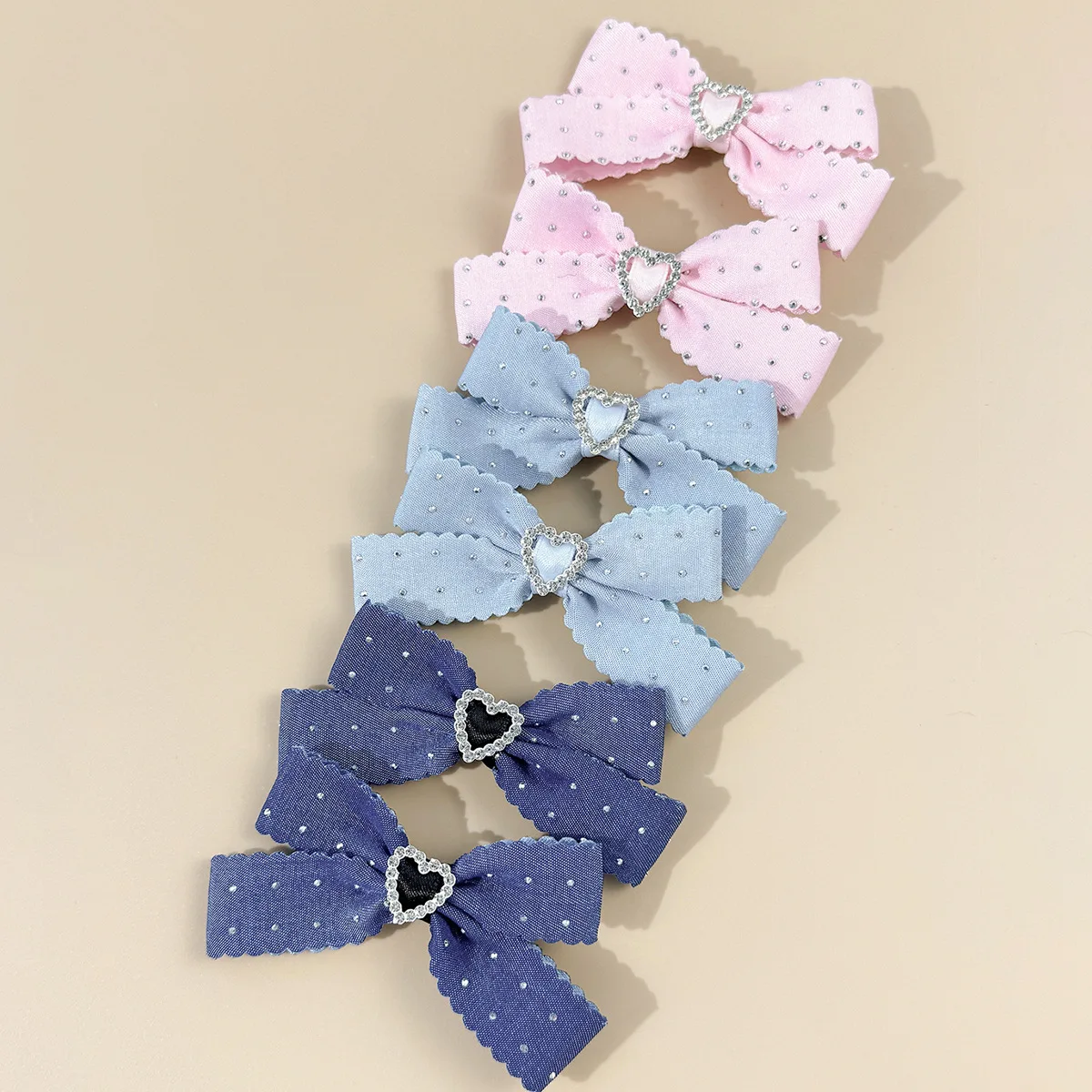 30 قطعة/الوحدة، 4.13 بوصة مشابك شعر على شكل فيونكة مطرزة للنساء والفتيات #4