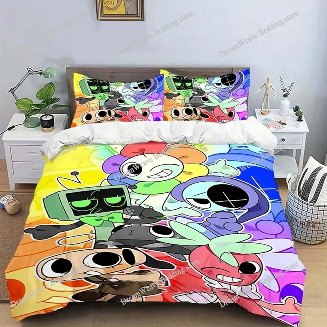 

Dandy's World Bedding Set Game 3D Printed Duvet Cover Set With Pillowcases Boy Girl Teens Kids Birthday Gift Soft Bedclothes
