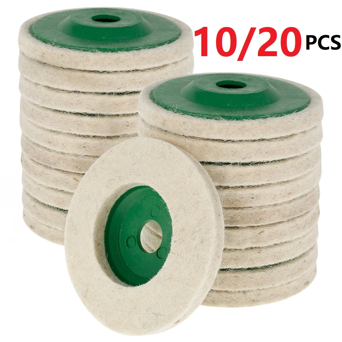 

10PCS 4 Inch Wool Polishing Wheel Buffing Pads Angle Grinder Wheel Felt Polishing Pad Disc Dremel Accessories For Car Polisher