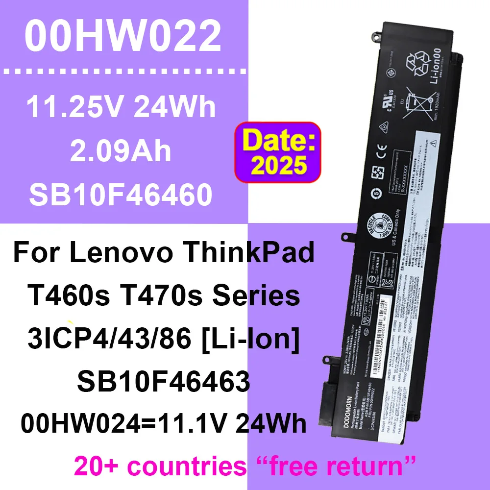 For Lenovo ThinkPad T460s T470s Series Laptop Battery 11.25V