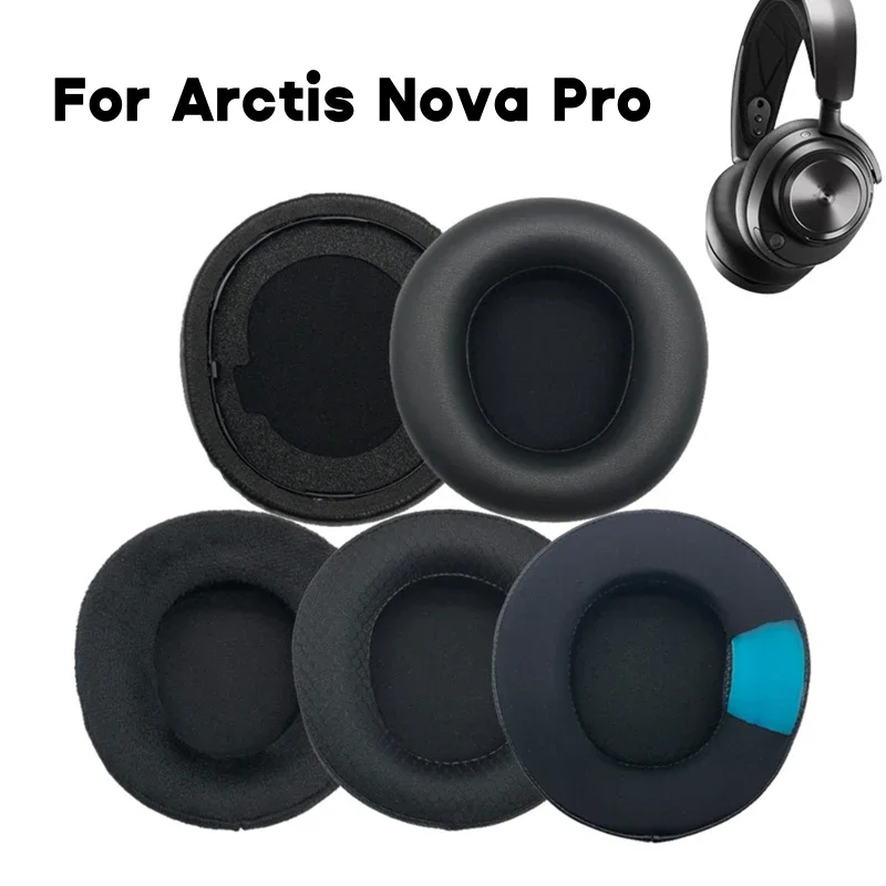 Replacement Cooling Gel Football mesh memory sponge Ear Pads With plastic buckle For Steelseries Arctis Nova Pro Headphones