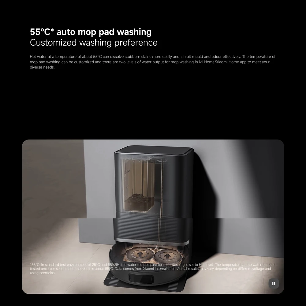 النسخة العالمية من Xiaomi Robot Vacuum X20 Max التحكم الصوتي جمع الغبار التلقائي للمنزل بأكمله مسح الشعر السائل تنظيف نظام تجنب العوائق الدقيق مع منفاخ مروحة شفط قوي للغاية 8000Pa