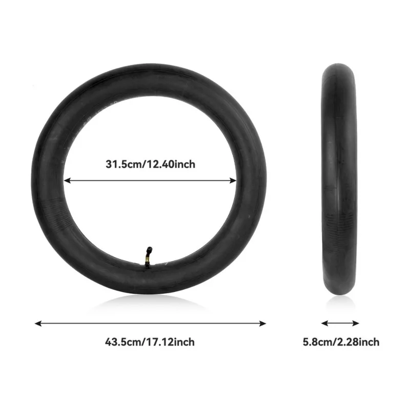 FSTE-Replacement Parts 16X2.5 Inner Tube 16 Inch Thickened Butyl Rubber Tire 90 Degree Bent Valve For Electric Scooter Bicycle