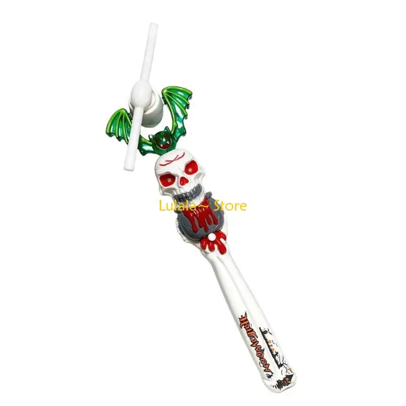 Y4QA Halloween Led Pumpkin Windmill Wand Light met geluid Kids Party Props Halloween Led Light Up Wand