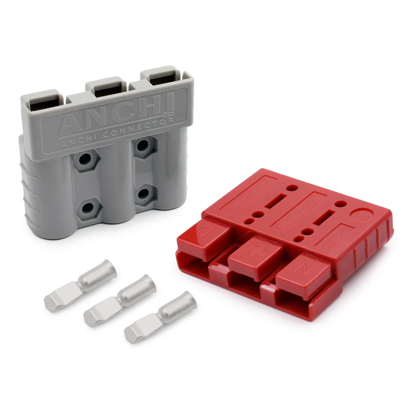 For Anderson 3Pin 50A AC/DC Power High Current Exterior Connector Plug For UPS And Lithium Battery Solar Controller Connector