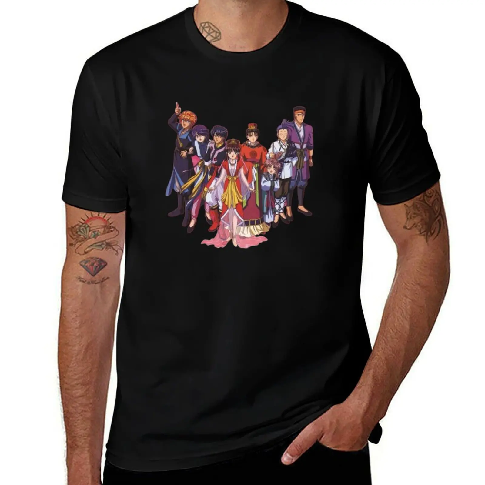 Camiseta básica de manga corta, ligera, de la colección Fushigi Yuugi.