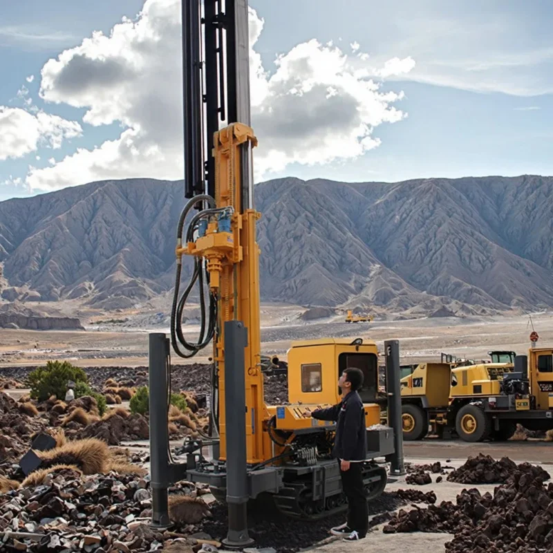 300M Water Well Hydraulic Top Hammer Crawler Drilling Rig Mining Machinery Can Be Equipped With Air Compressor