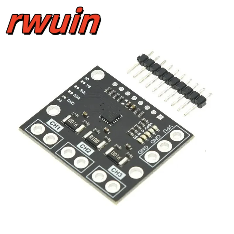 I2C SMBUS INA3221 Triple-Channel Shunt Current Power Supply Voltage Monitor Sensor Board Module Replace INA219 With Pins