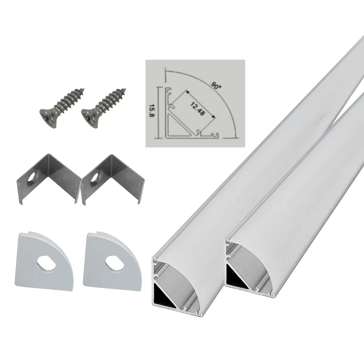 

30M-100M M/3.3ft V-Shape LED Aluminum Channel System +PC Cover, Complete Mounting Accessories,Suit 3528, 5050 & 5630 Strip Light