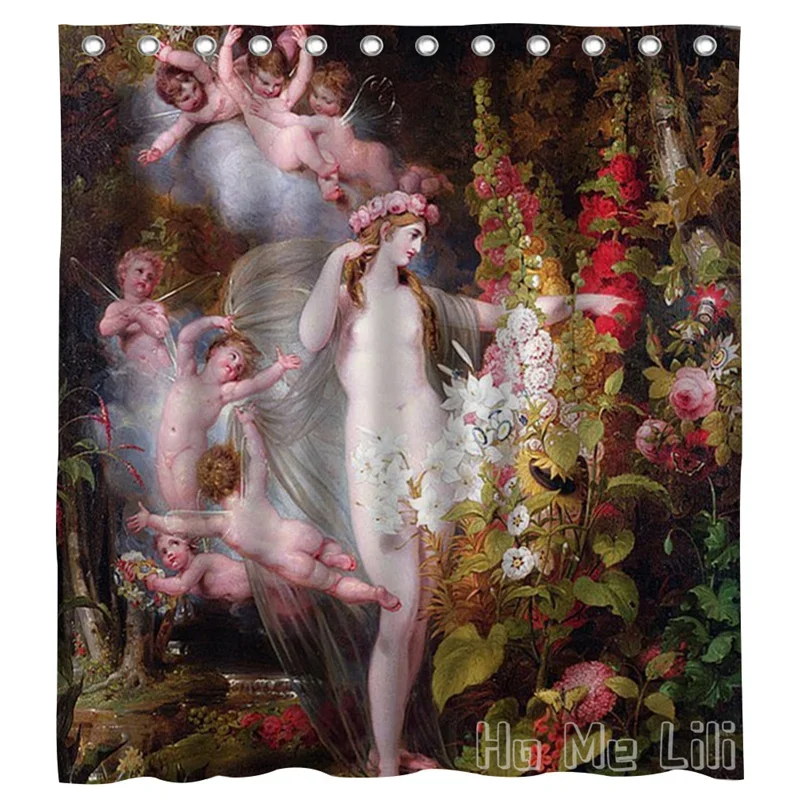 Flowers Goddess Shower Curtain By Ho Me Lili Flora Unveiled Zephyrs Spring Garden Of The Gods Classical Roman Mythology