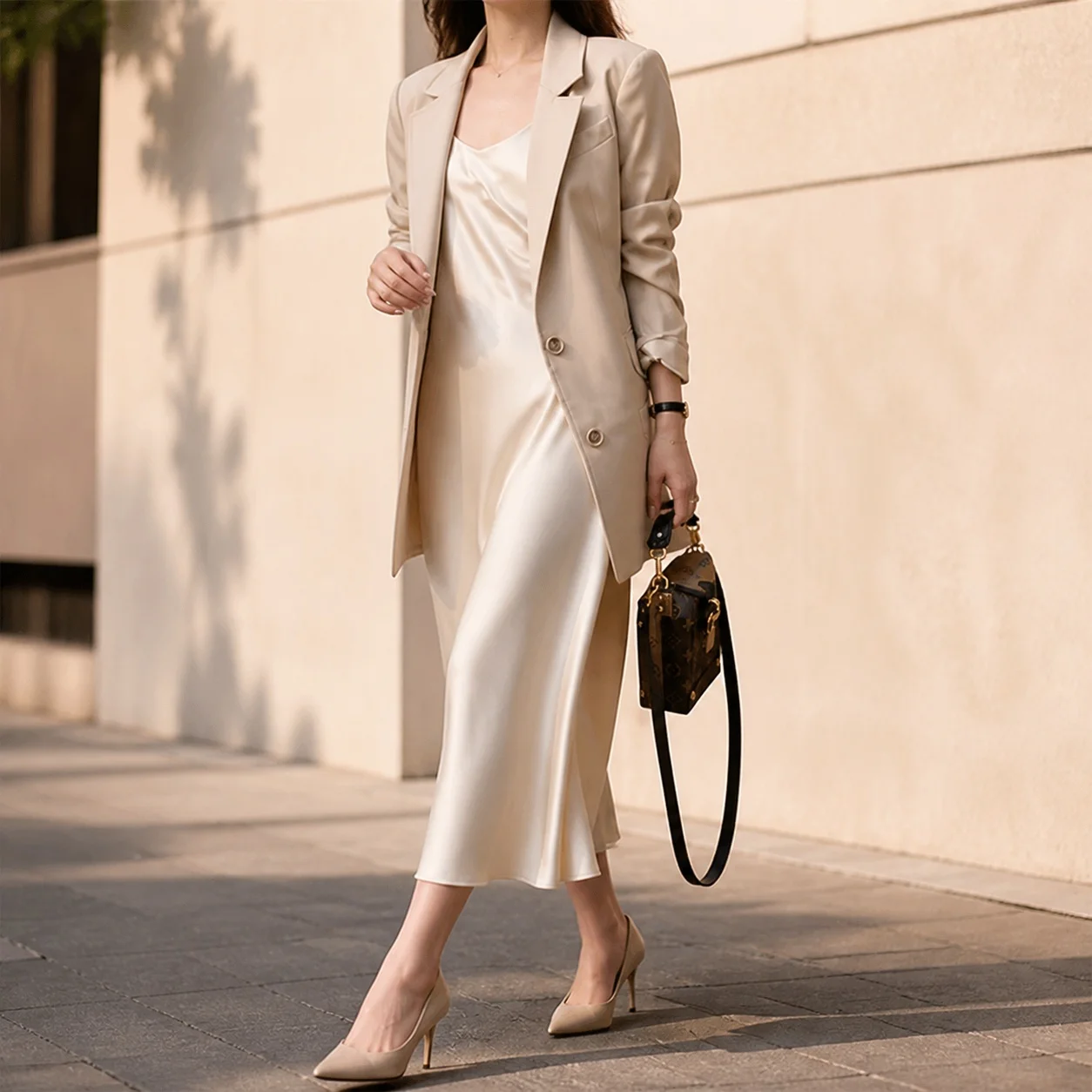 Pull on U Neck Set a Line Office Style with Mid Rise Waist Sleeveless Spaghetti Strap Party Midi Length Slim Fit Beach for Women